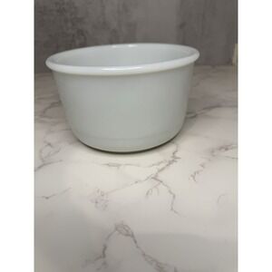 Vintage White Milk Glass Custard Cup Ramekin Individual Baking Dish 5" Unmarked